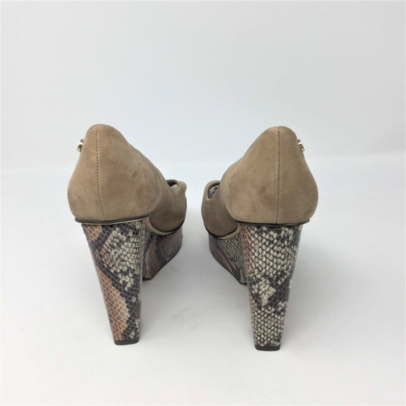 Calvin Klein Wedges Suede Snake Kainen 8.5M - Picture 4 of 8